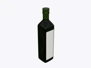 olive oil bottle with blank label 3D Model