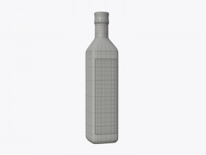 olive oil bottle with blank label 3D Model