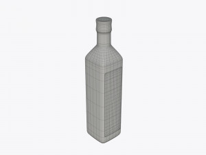 olive oil bottle with blank label 3D Model