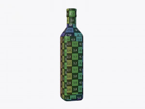 olive oil bottle with blank label 3D Model
