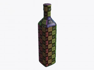 olive oil bottle with blank label 3D Model