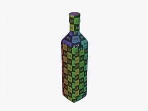 olive oil bottle with blank label 3D Model