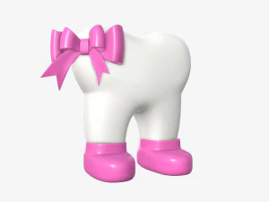 dente della signorina Modello 3D