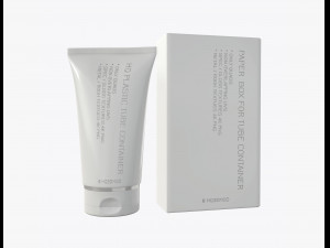 plastic tube container with paper box 02 Modelo 3D