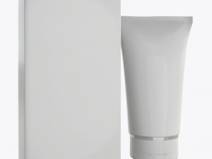 plastic tube container with paper box 02 Model 3D