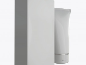 plastic tube container with paper box 02 Model 3D