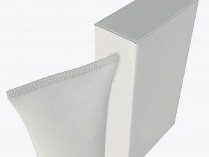 plastic tube container with paper box 02 Model 3D