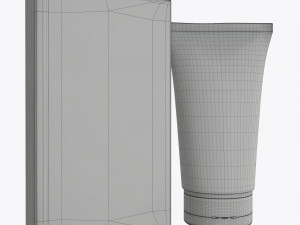 plastic tube container with paper box 02 Model 3D