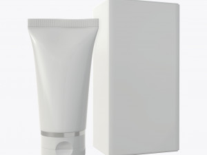 plastic tube container with paper box 03 3D 模型