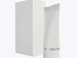 plastic tube container with paper box 03 3D 模型
