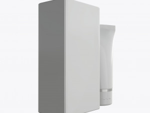plastic tube container with paper box 03 3D 模型