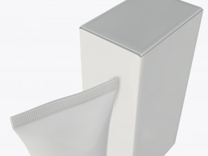 plastic tube container with paper box 03 3D 模型
