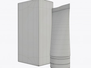 plastic tube container with paper box 03 3D 模型
