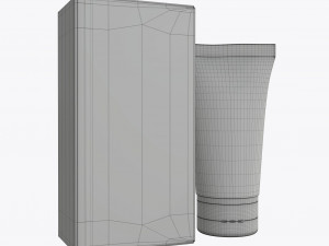 plastic tube container with paper box 03 3D 模型