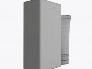 plastic tube container with paper box 03 3D 模型