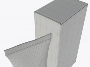 plastic tube container with paper box 03 3D 模型