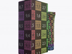 plastic tube container with paper box 03 3D 模型