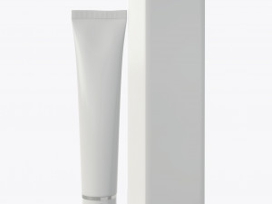 plastic tube container with paper box 04 Model 3D