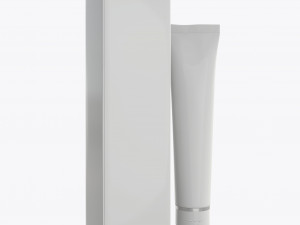 plastic tube container with paper box 04 Model 3D