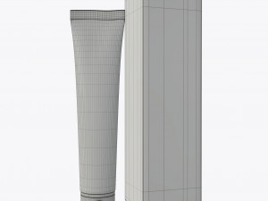 plastic tube container with paper box 04 Model 3D