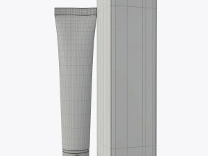 plastic tube container with paper box 04 3D Model