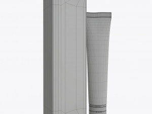 plastic tube container with paper box 04 Model 3D