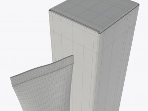 plastic tube container with paper box 04 Model 3D
