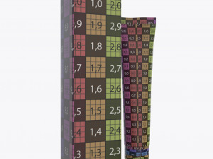 plastic tube container with paper box 04 Model 3D