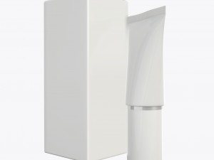 plastic tube container with paper box 05 3D 模型