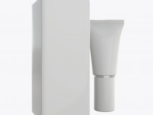 plastic tube container with paper box 05 3D 模型