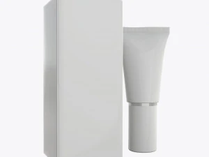 plastic tube container with paper box 05 3D Model