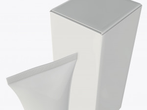 plastic tube container with paper box 05 3D 模型