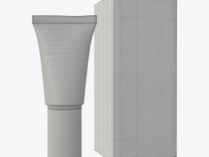 plastic tube container with paper box 05 3D 模型