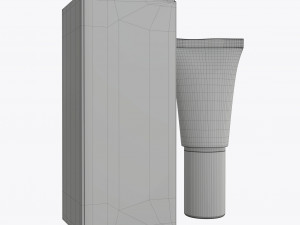 plastic tube container with paper box 05 3D 模型