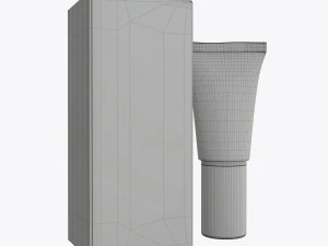 plastic tube container with paper box 05 3D Model