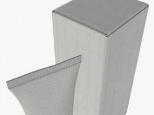 plastic tube container with paper box 05 3D 模型