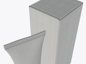 plastic tube container with paper box 05 3D Model