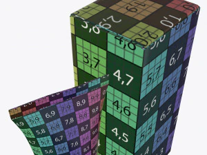 plastic tube container with paper box 05 3D Model