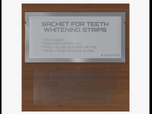 teeth whitening stripes with foil sachet 3D-Modell