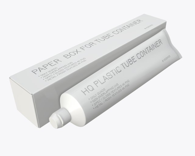 toothpaste with box 01 3D Model .c4d .max .obj .3ds .fbx .stl .blend 