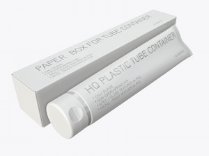 toothpaste with box 02 Model 3D
