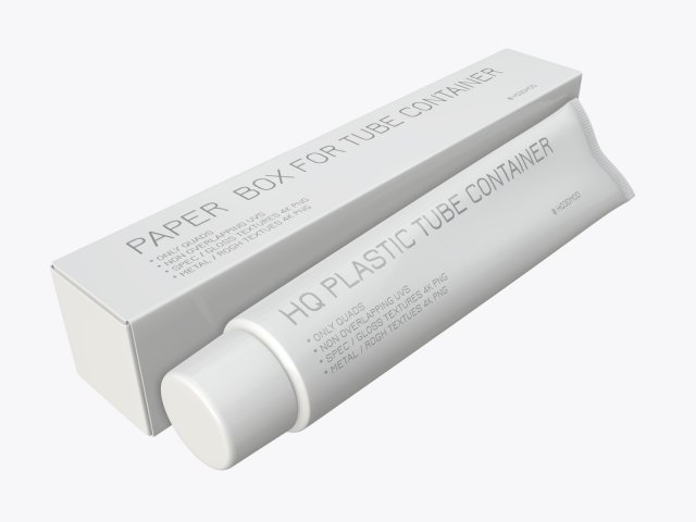 toothpaste with box 03 3D Model .c4d .max .obj .3ds .fbx .stl .blend 