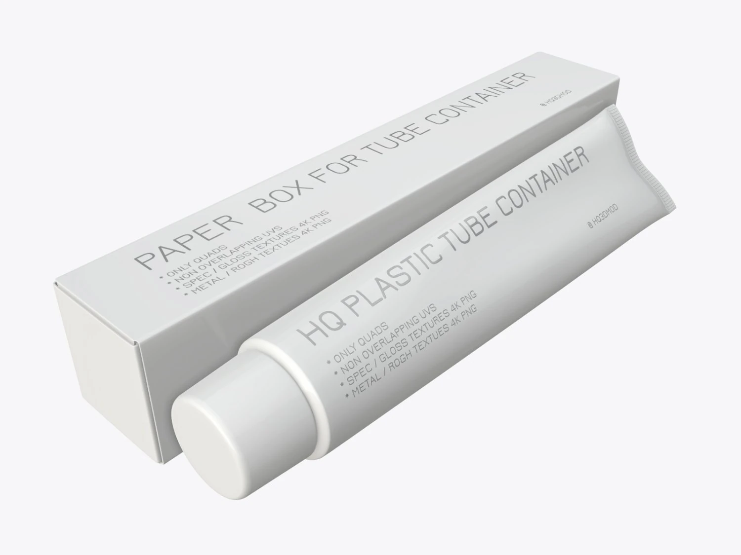 toothpaste with box 03 3D Model .c4d .max .obj .3ds .fbx .stl .blend 