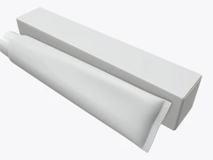 toothpaste with box 03 3D Model