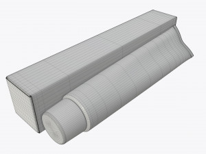 toothpaste with box 03 3D Model