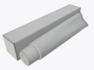 toothpaste with box 03 3D Model