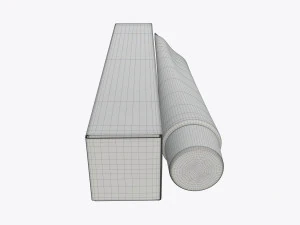 toothpaste with box 03 3D Model