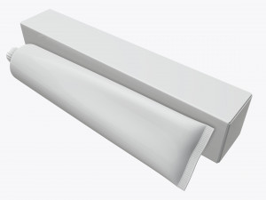 toothpaste with box 04 3D Model