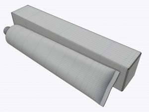 toothpaste with box 04 3D Model