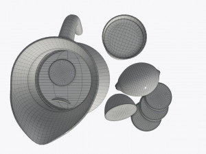 jar with water and lemon slices Modello 3D